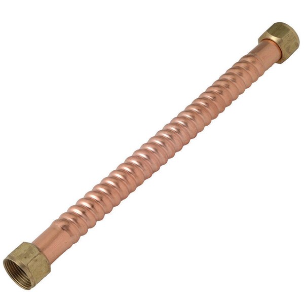 Copper Flex Homewerks 3/4 in. FIP each X 3/4 in. D FIP 24 in. Copper Water Heater Supply Line 7211-24-34FIP-B - main